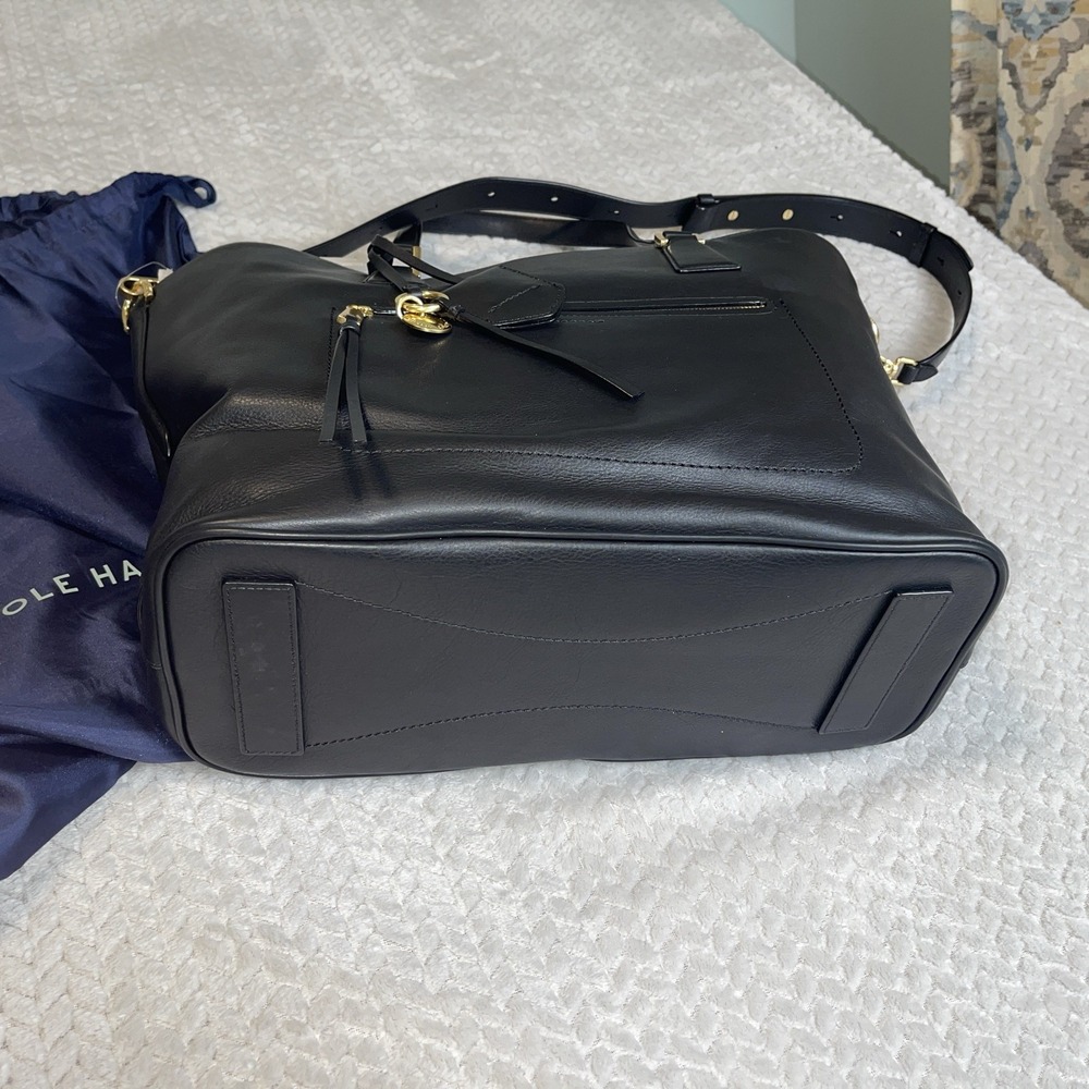 Cole Haan handbag new large Adjustable Strap Gold Trim - Picture 5 of 15